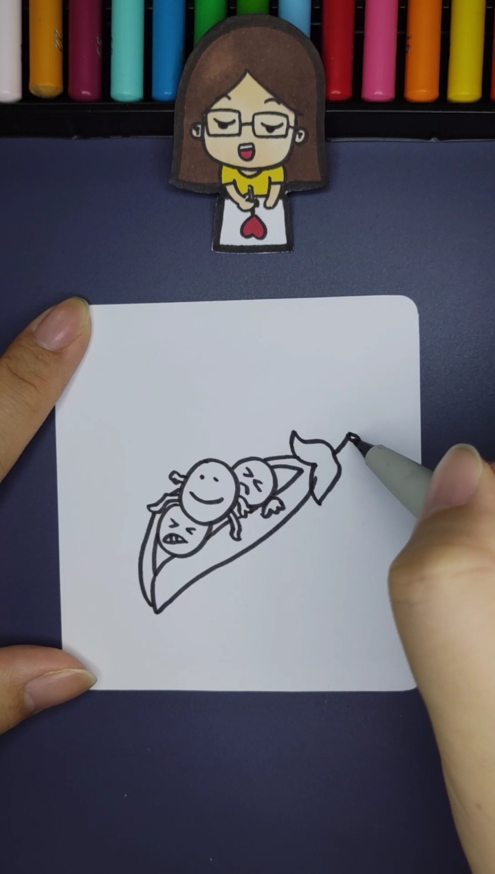 #简笔画#调皮的豌豆