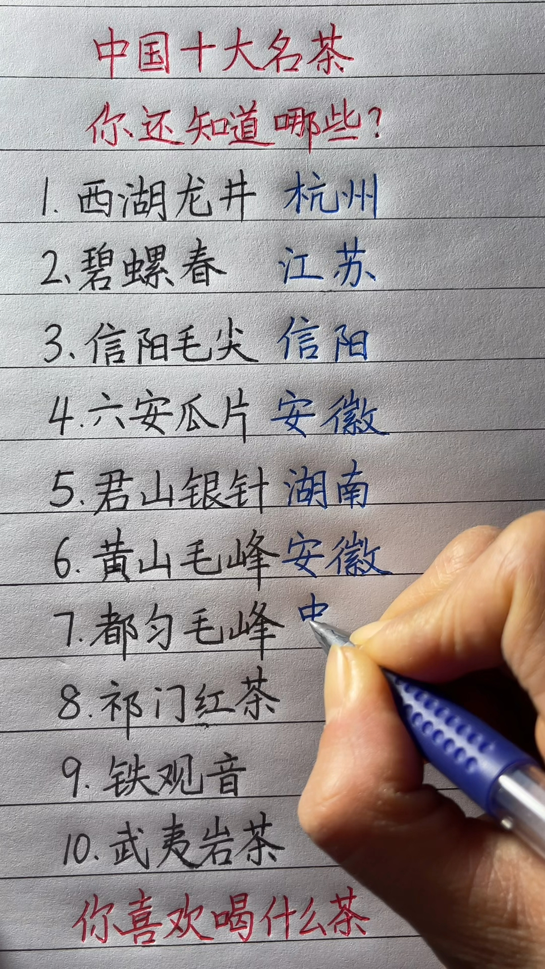 中国十大名茶
