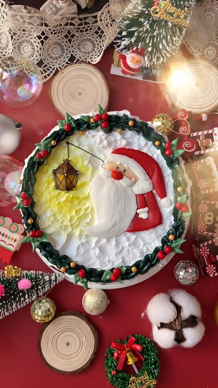 #2021我的心愿#节日款,奶油霜手绘蛋糕