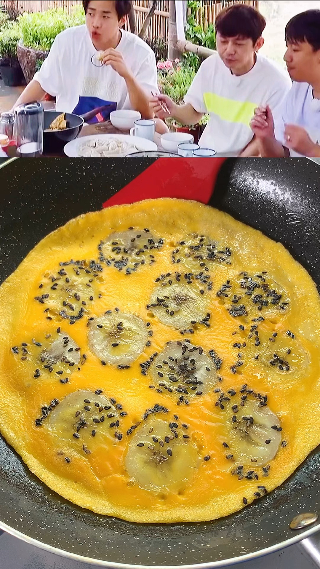 #懒人早餐#跟黄磊做早餐香蕉饼,大人小孩都爱吃