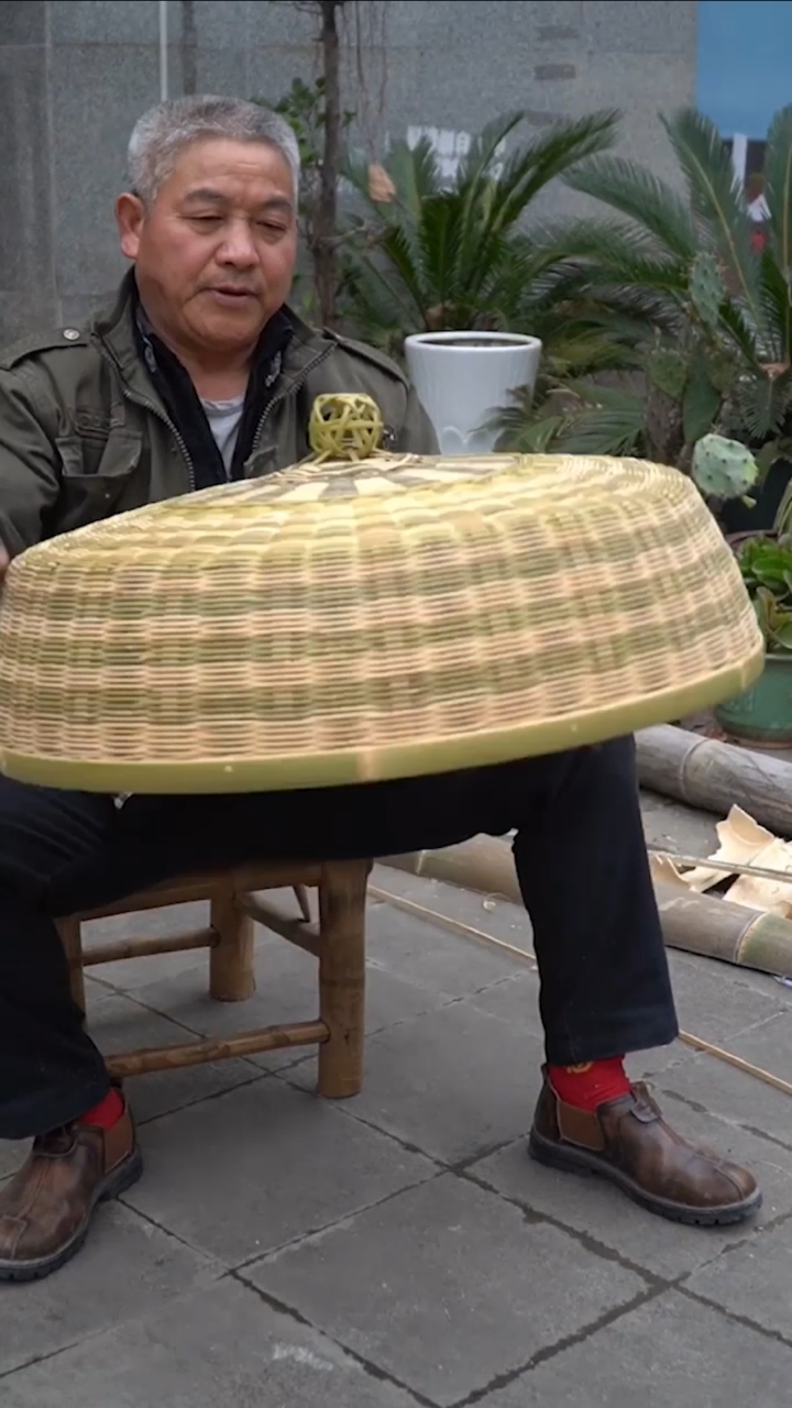 #非遗文化纯手工制作#竹编制作菜罩