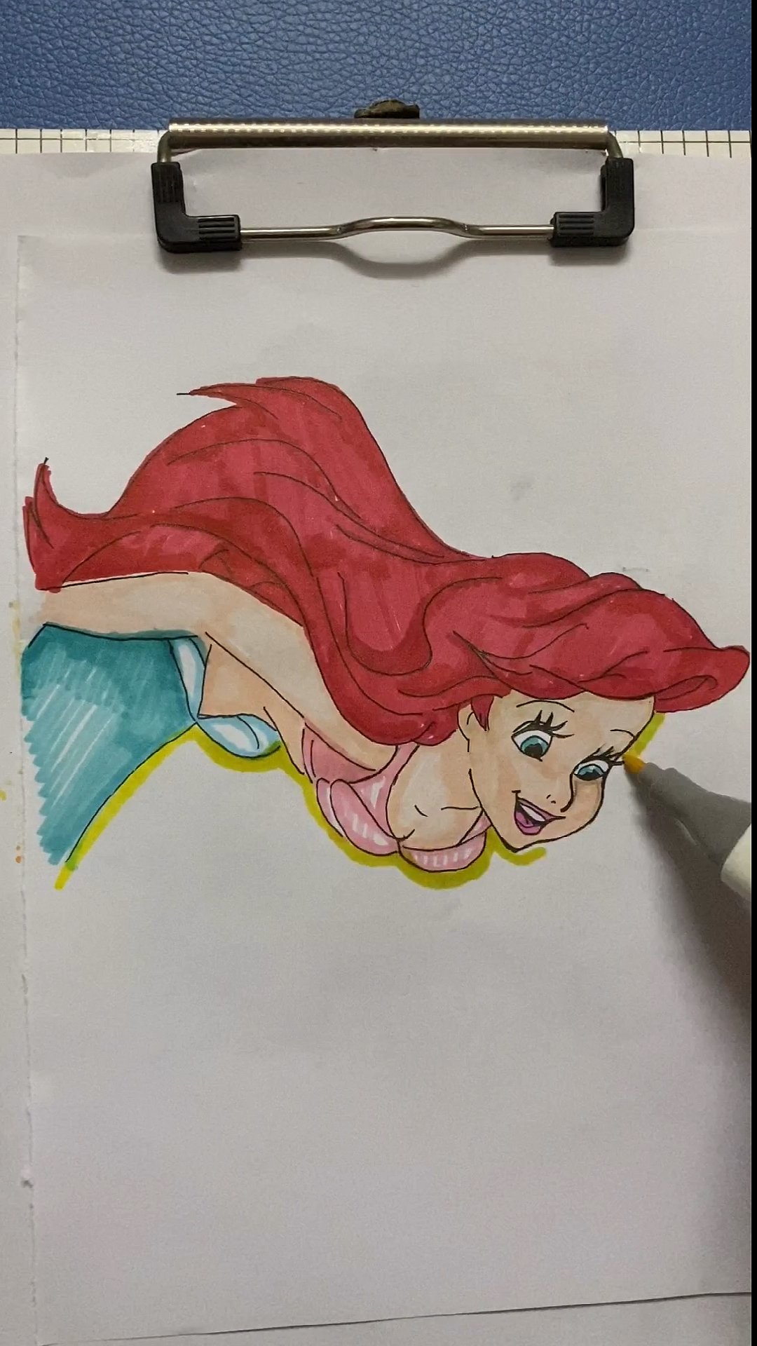 #我要上热门#你们用最快速度画完美人鱼大概多久