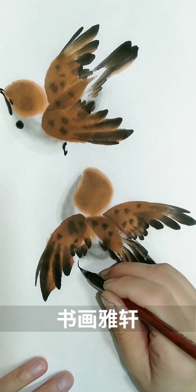#中国画#麻雀这样画飞了吗?