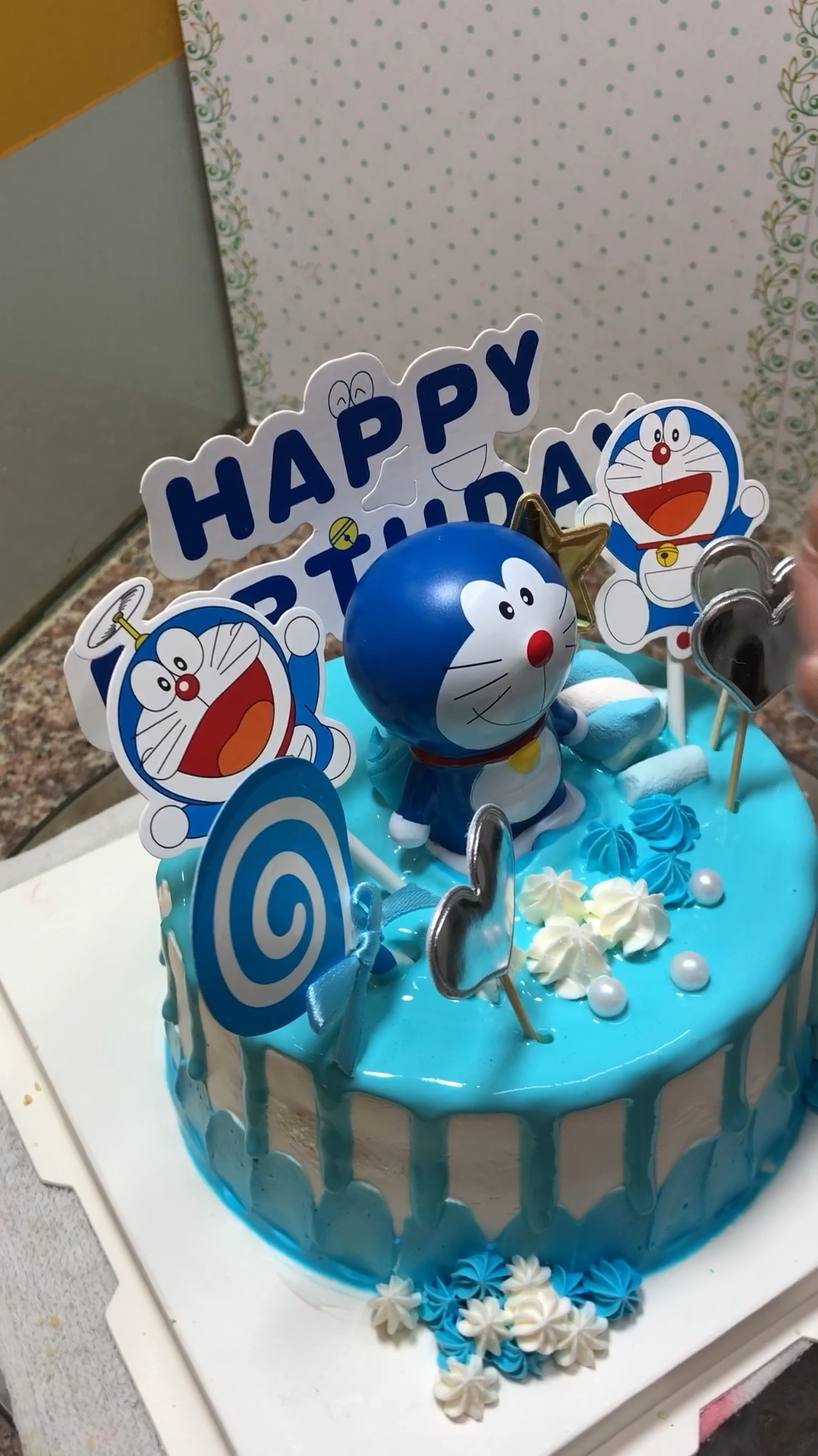 #卡通蛋糕#哆啦A梦蛋糕制作