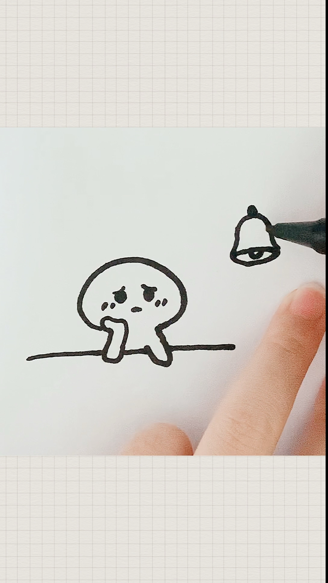 #简笔画#可爱小人表白简笔画～