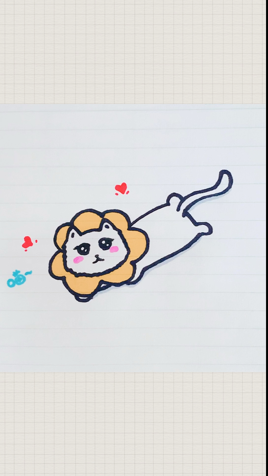 #简笔画#可爱猫咪简笔画～