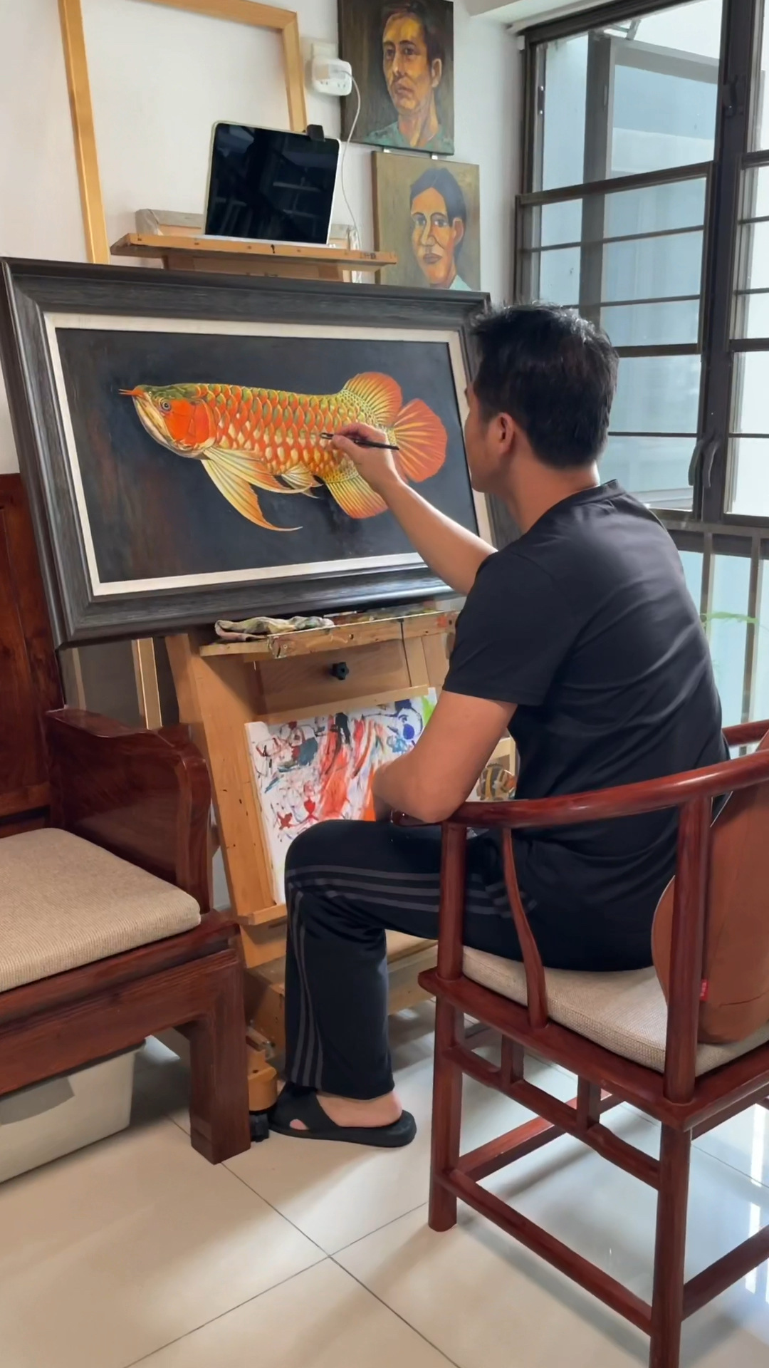 红龙鱼画好了,你喜欢吗?龙鱼