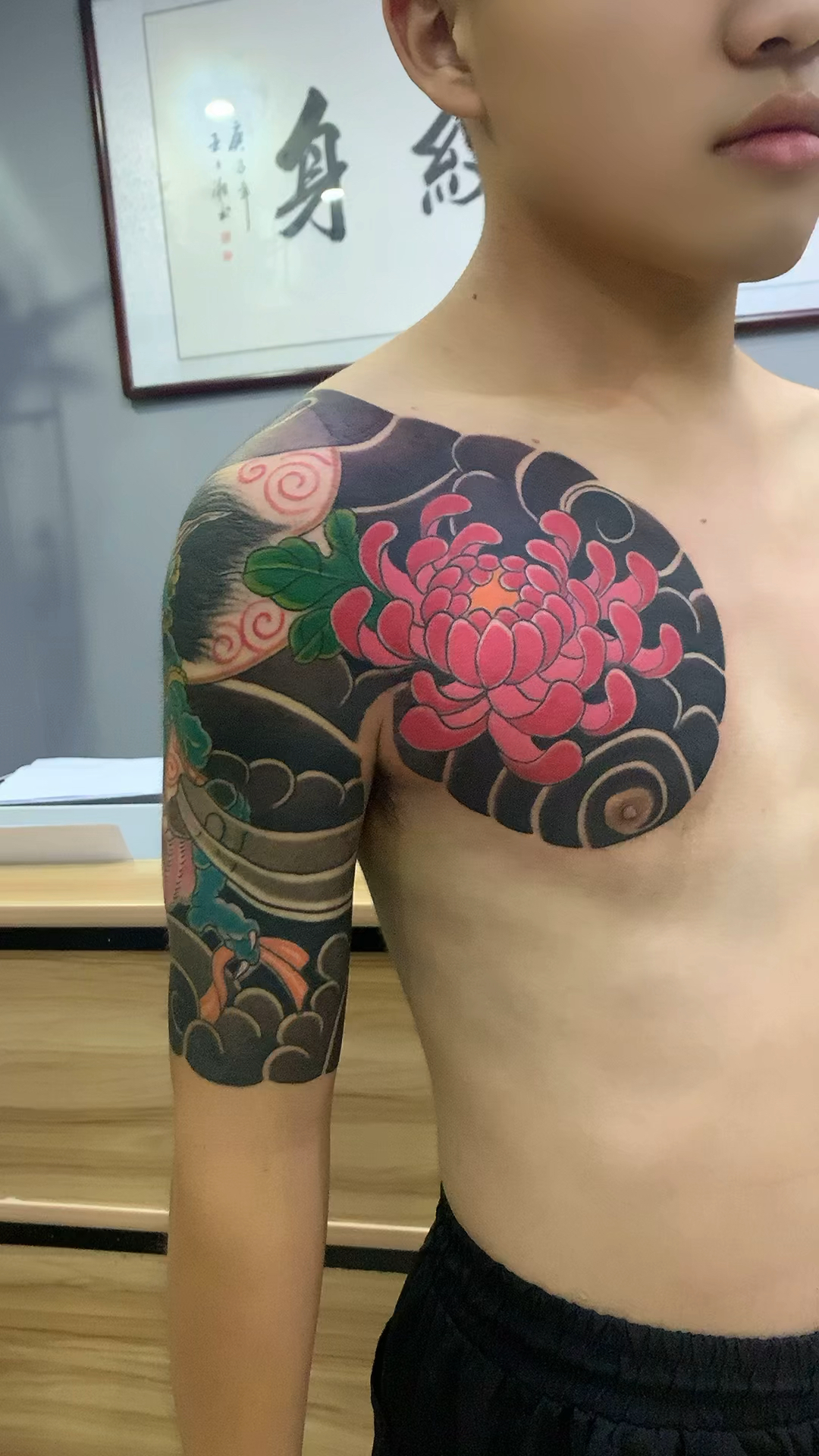#半甲纹身#半甲老传统#吴江纹身#半甲纹身日式#