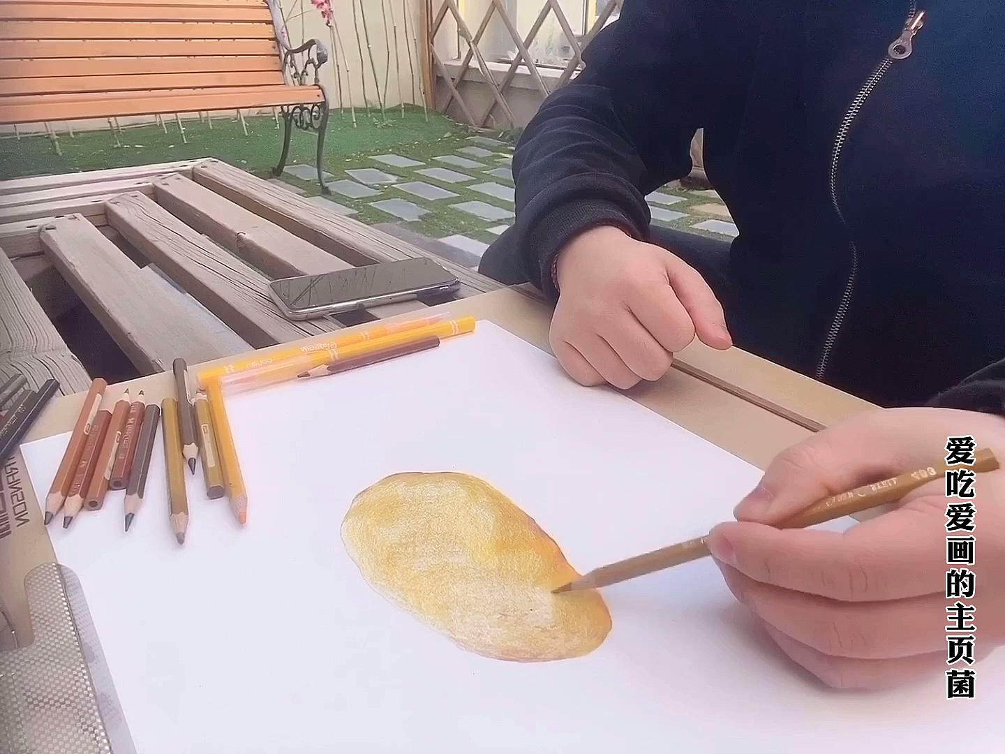 今天画腊肉和土豆,做炒腊肉和土豆丝吃!