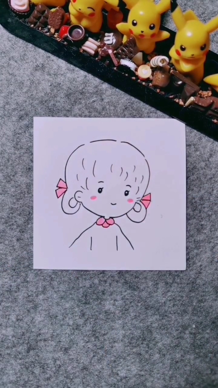 可爱女孩头像简笔画