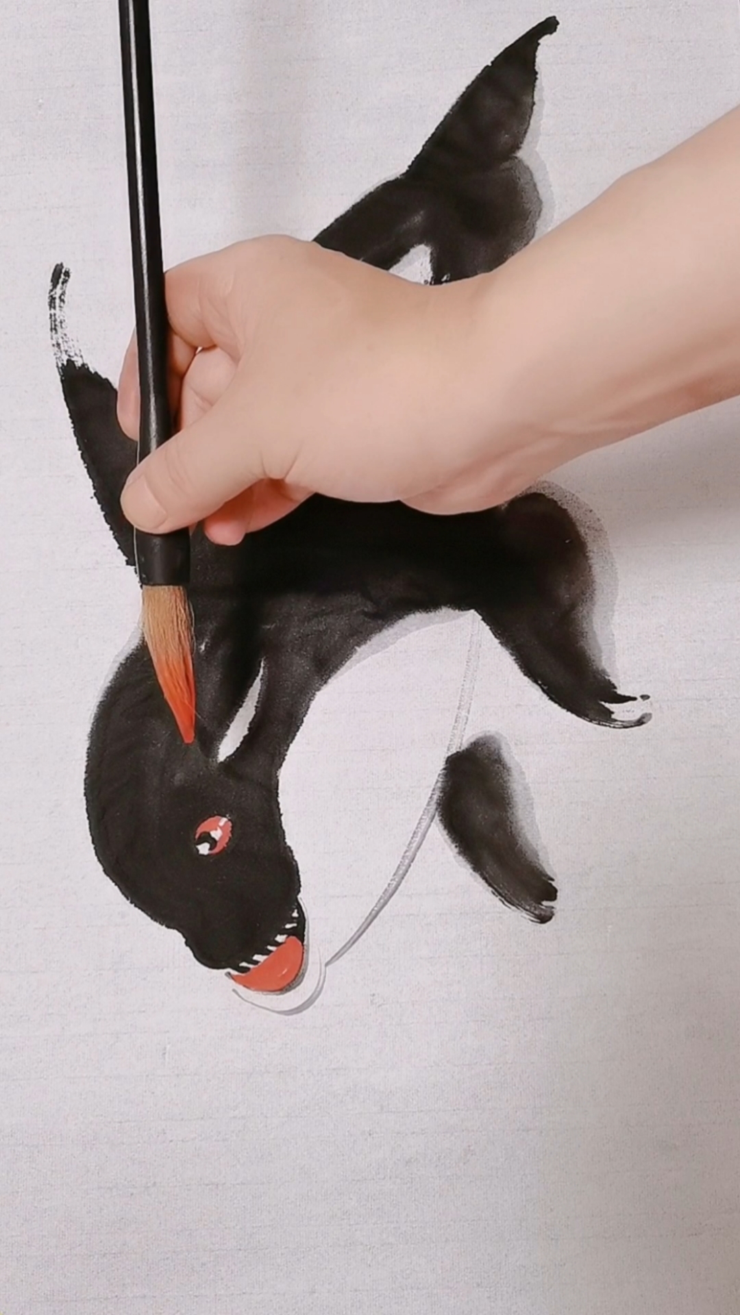 #我要上热门#水墨鲸鱼画法