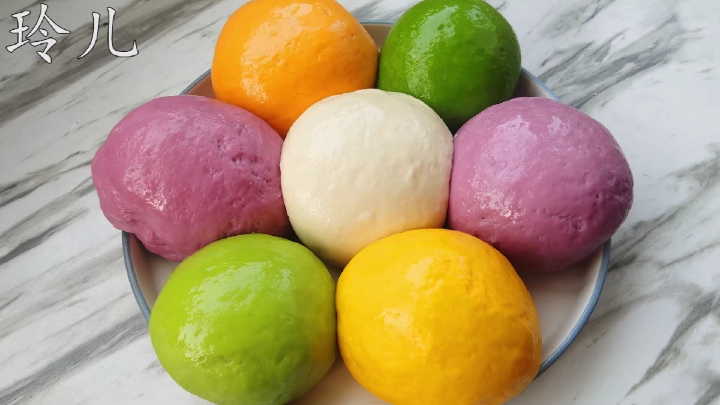 #自制美食#彩色面食蒸熟褪色?那是你没掌握好方法,这样做营养又好吃