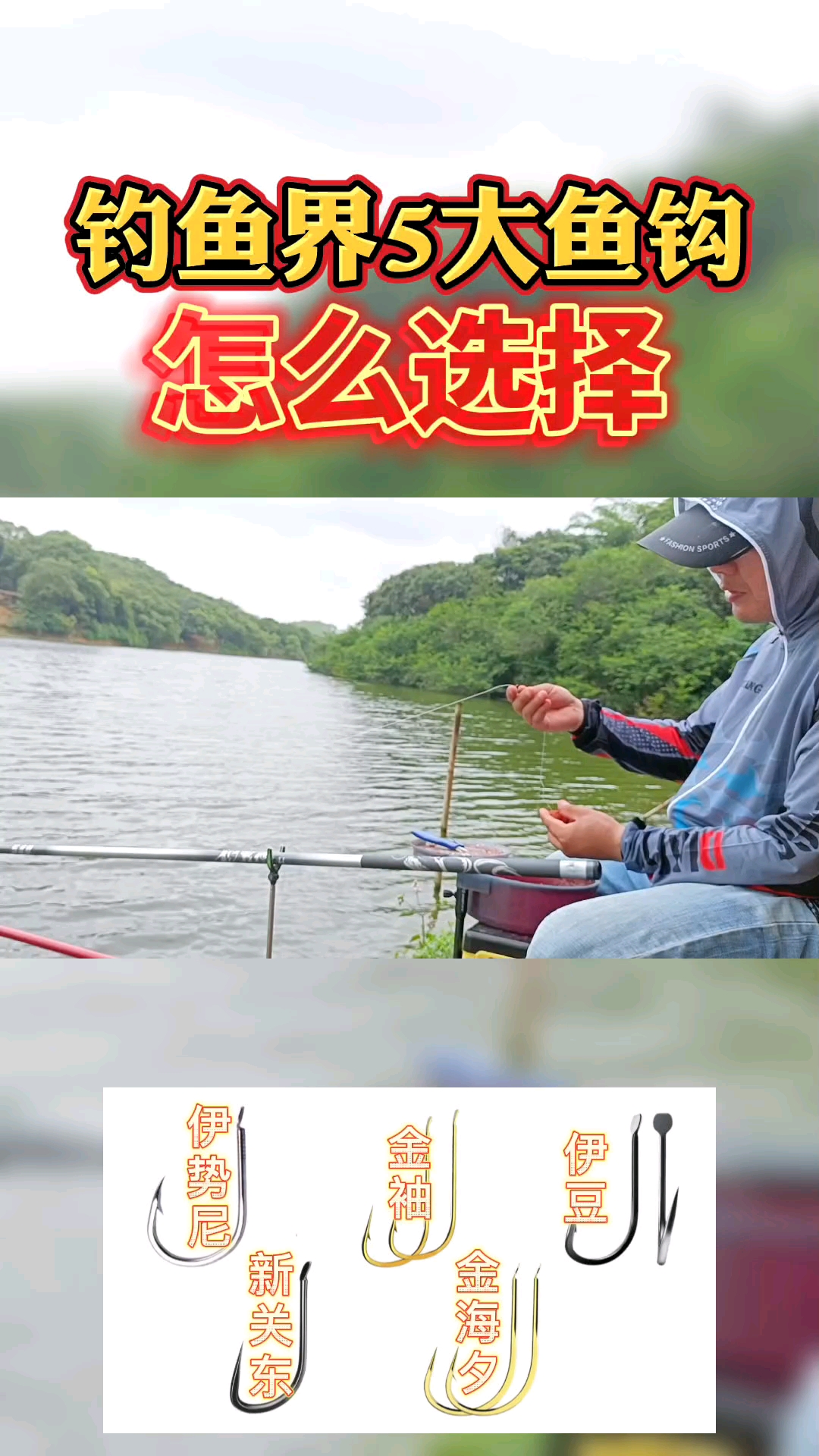 #钓鱼#钓鱼界的五大鱼钩,该怎么选择
