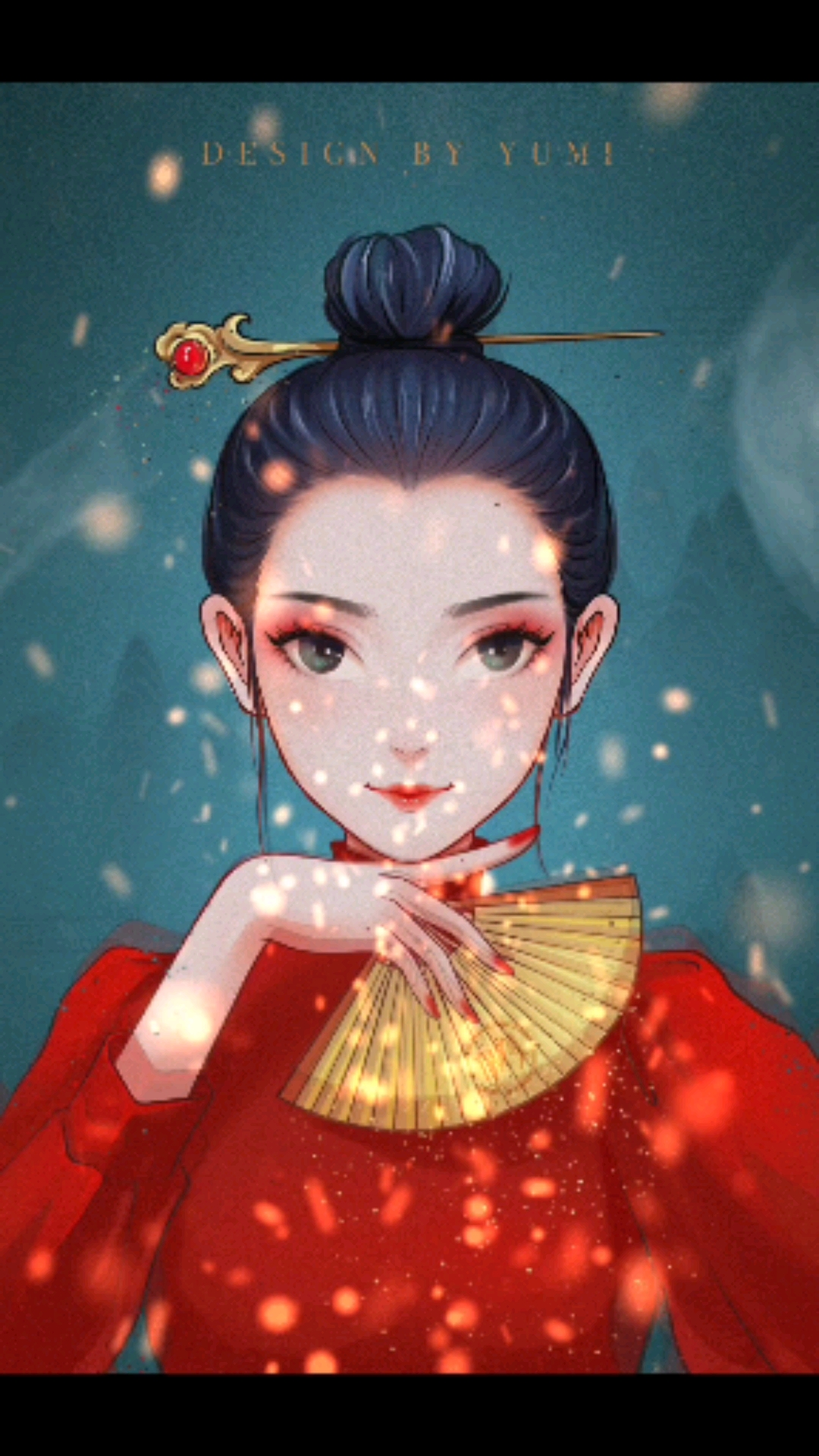 #插画#更一个国风丸子头小姐姐