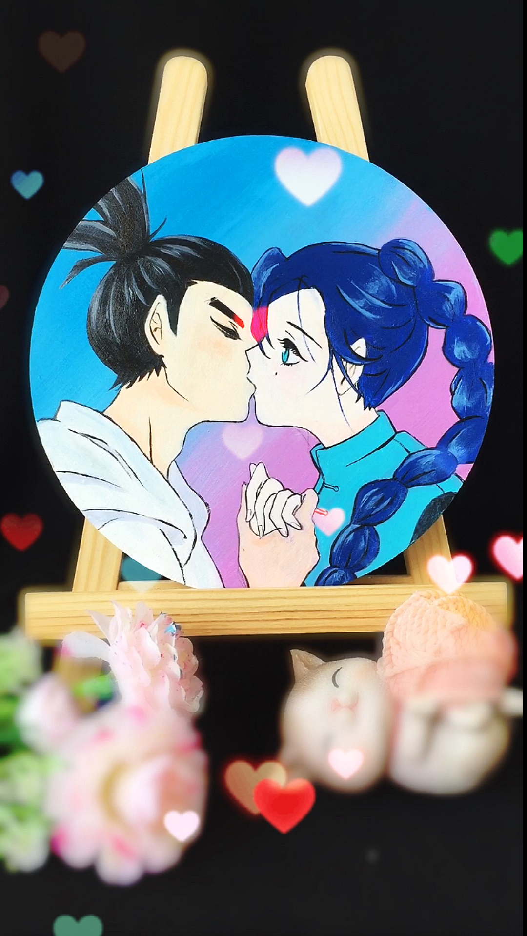 #画画原来如此简单#老爸是不是把题目看出了?把“和”画成了“合”,哈哈,这次我终于胜利了