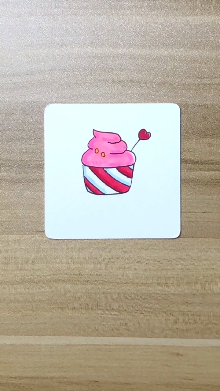 #儿童简笔画#雪糕简笔画,还是草莓味的哟!