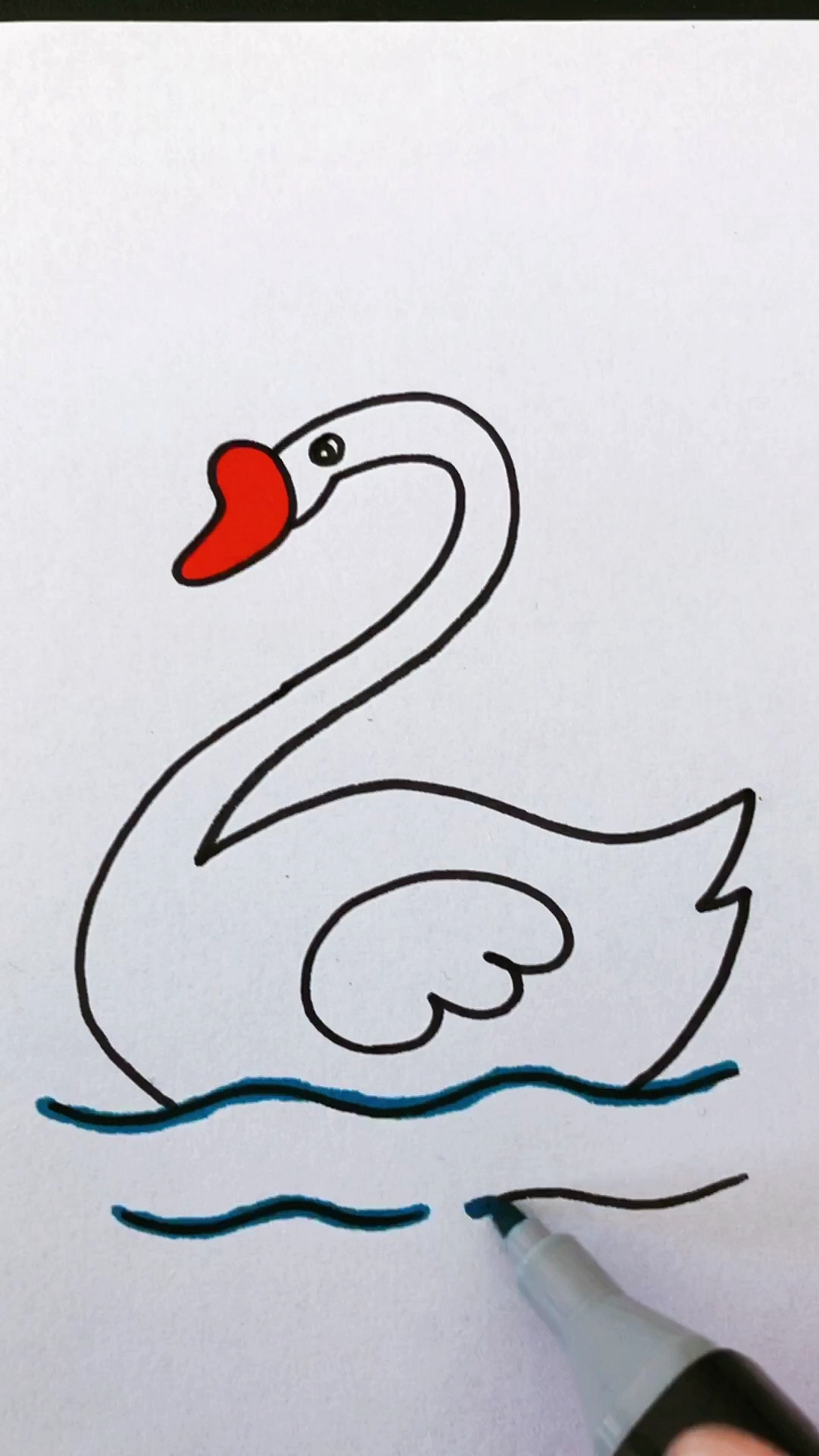 #简笔画#简笔画大白鹅