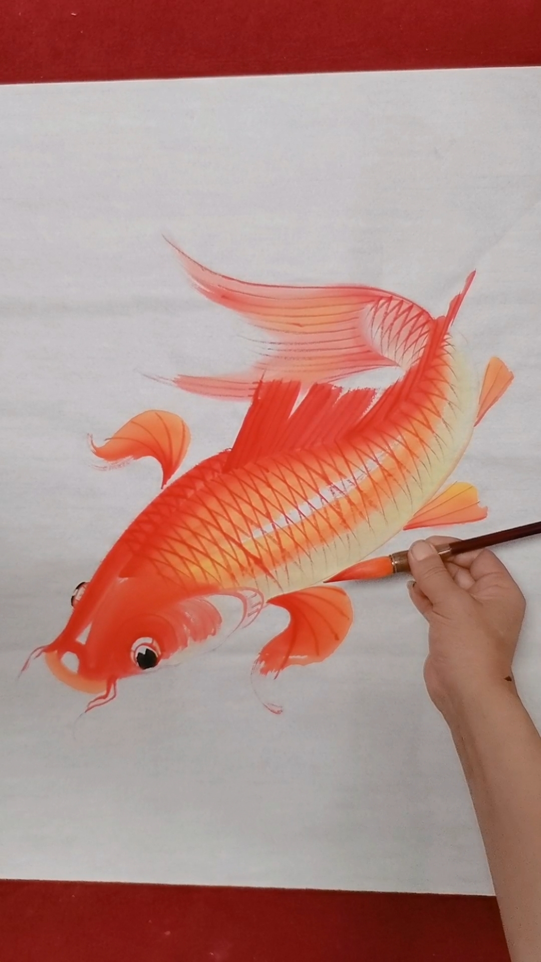 #国画写意花鸟画#大鲤鱼画法