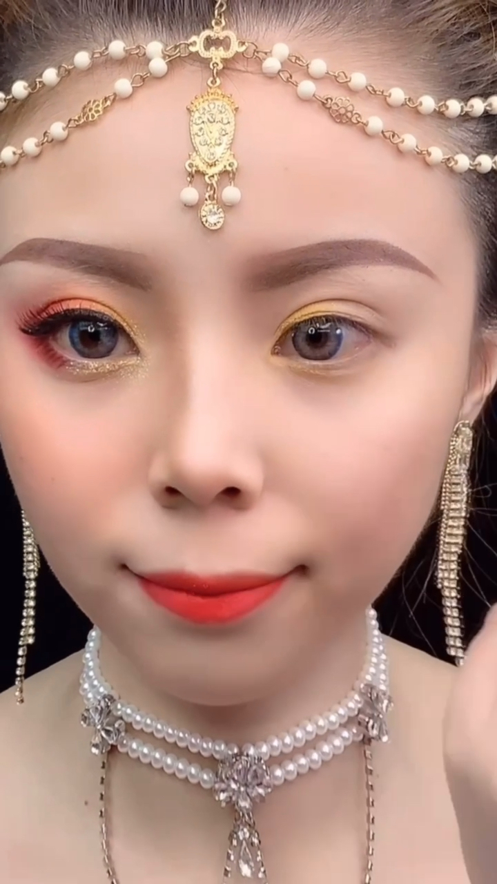 眼影画法,这个西红柿炒鸡蛋的搭配太美了
