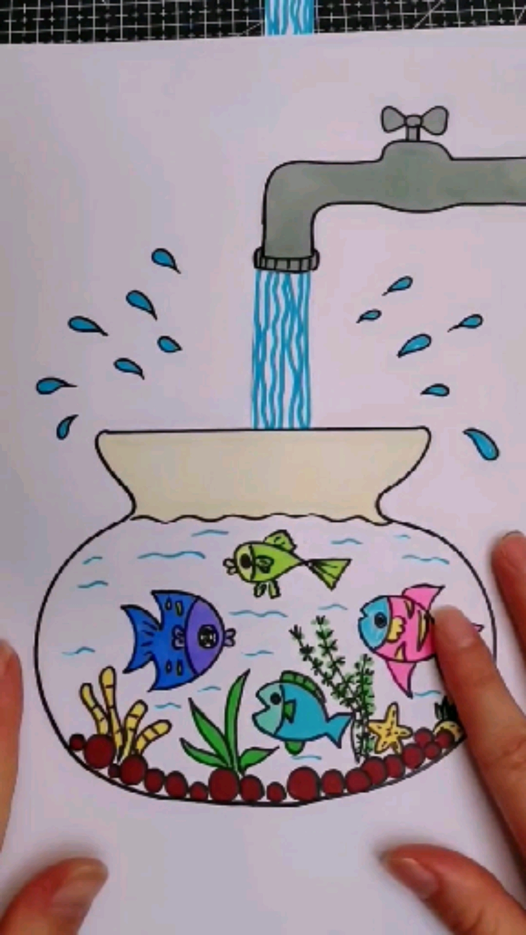 #简笔画#鱼缸换水了