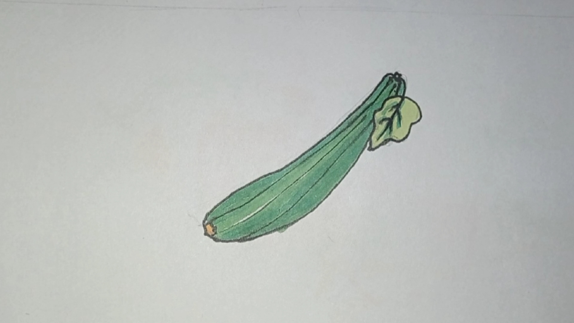 #绘画#简笔画蔬菜丝瓜,丝瓜香万里,健康零距离!