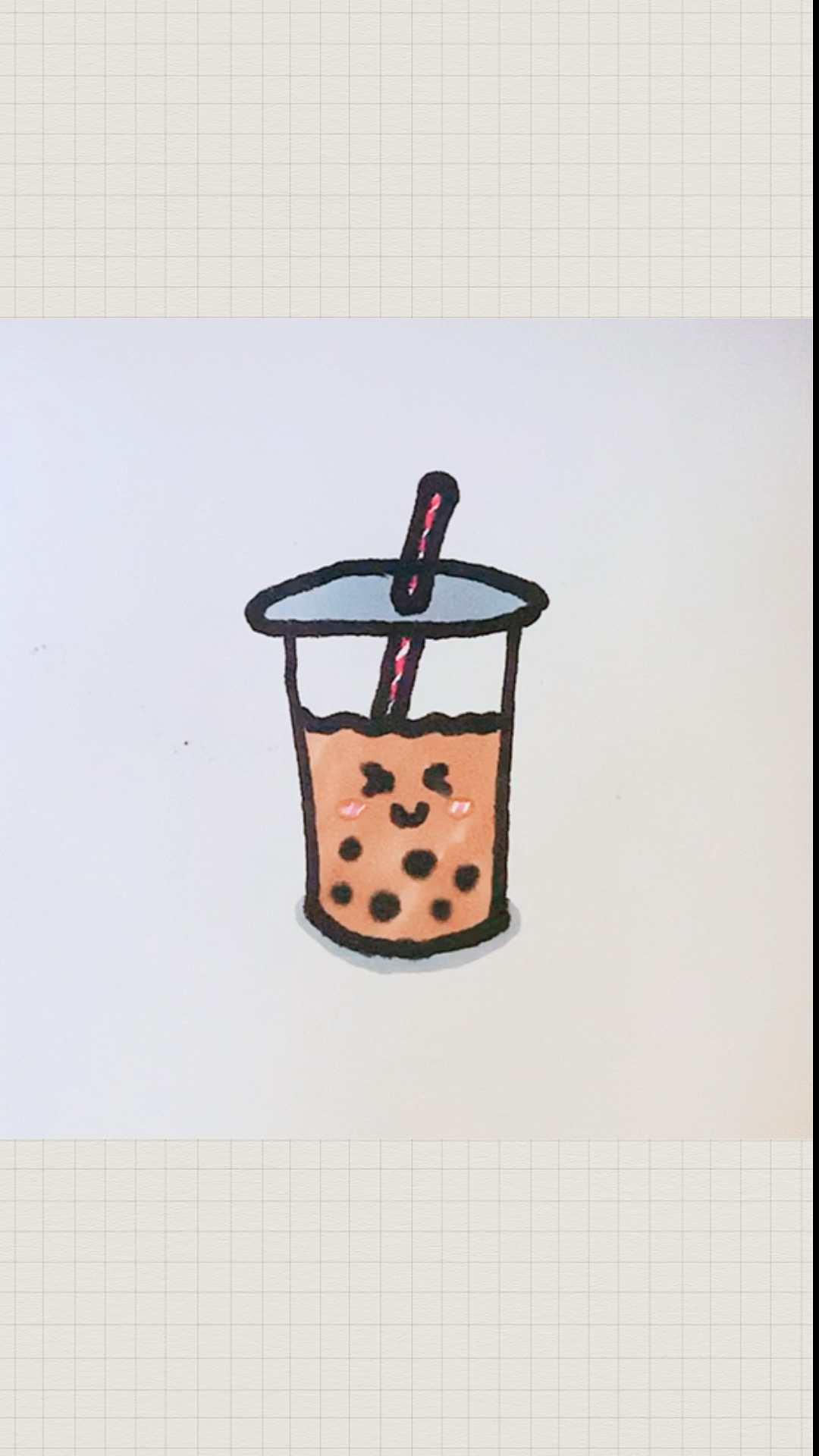 #简笔画#可爱奶茶简笔画～