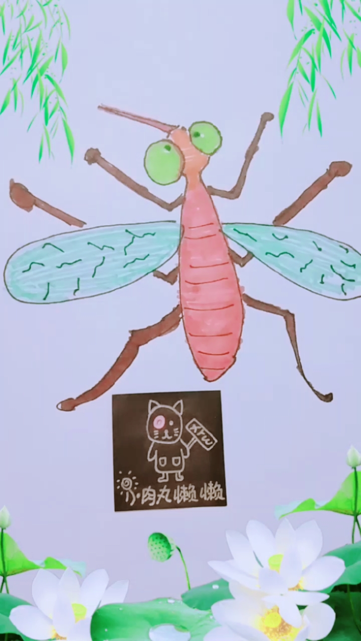 #夏日大作战-特效师5期#夏天的蚊子·儿童简笔画·小肉丸懒懒