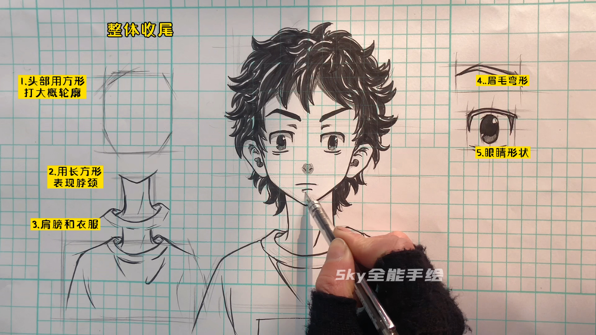 #画画原来如此简单#教你画一个简单动漫人物武小道