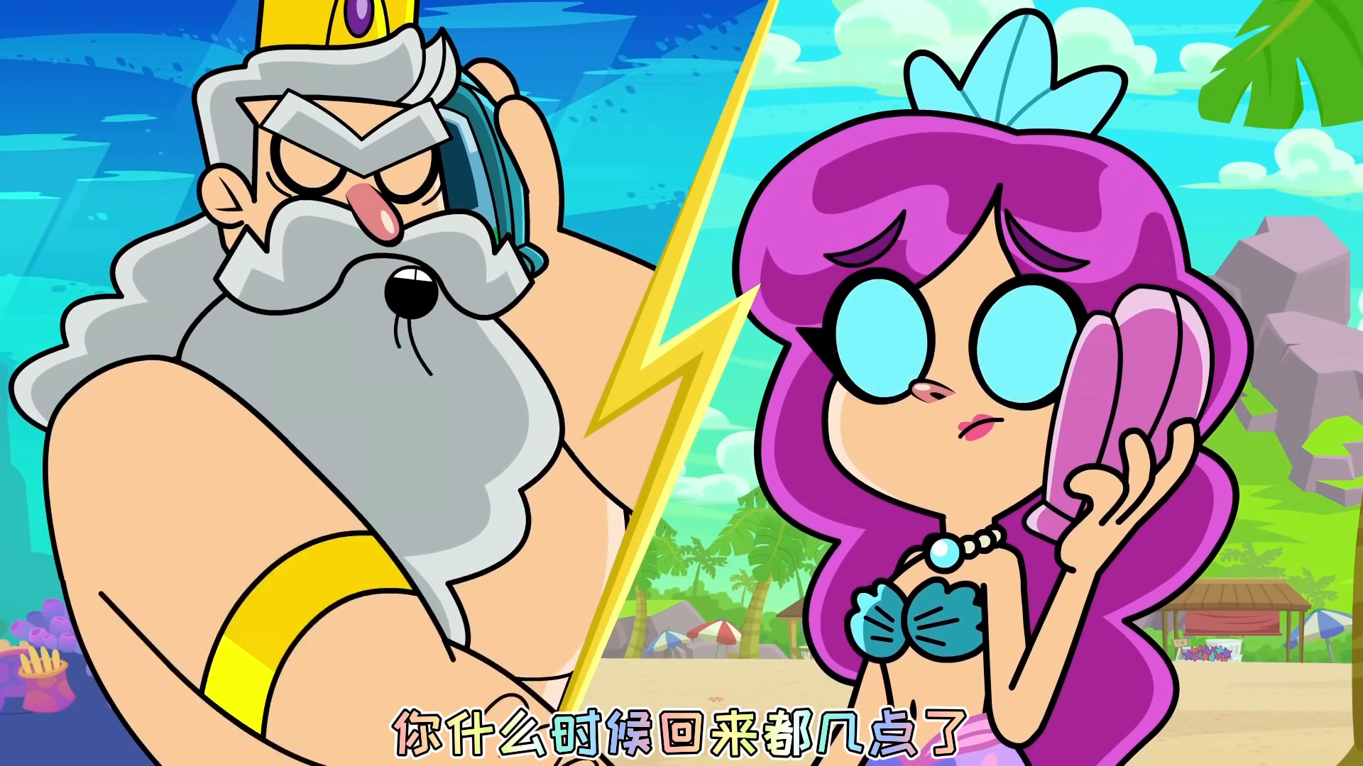 #动漫#猫咪居然爱上了人鱼王子,兔子看见之后,居然哭了