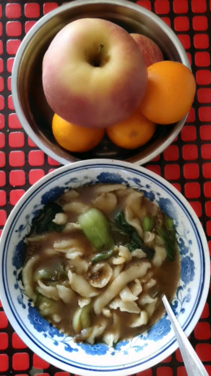 #音为有你#我的午饭。拨鱼儿。山西人常吃的饭。
