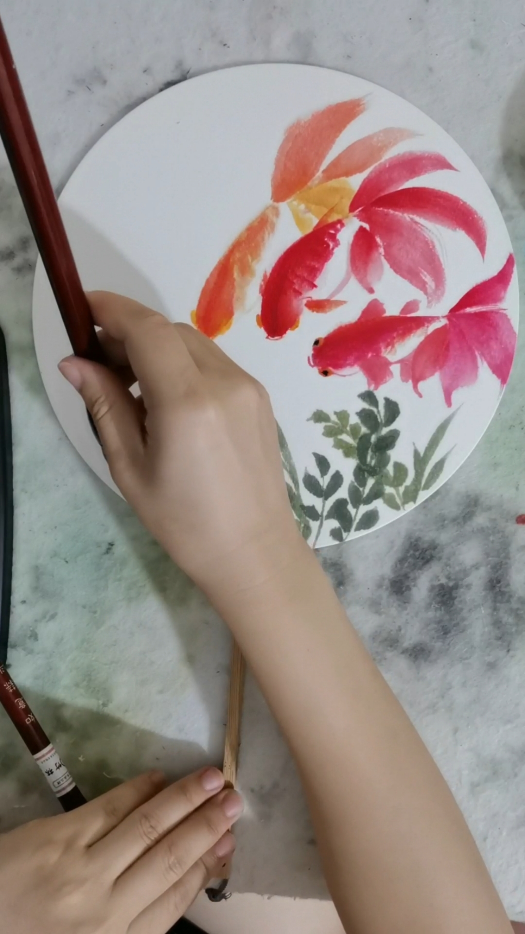 #中国画#快收藏,你要的国画金鱼教程来啦。