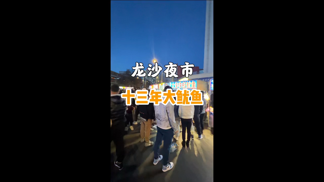 #美食看中国#龙沙夜市大鱿鱼