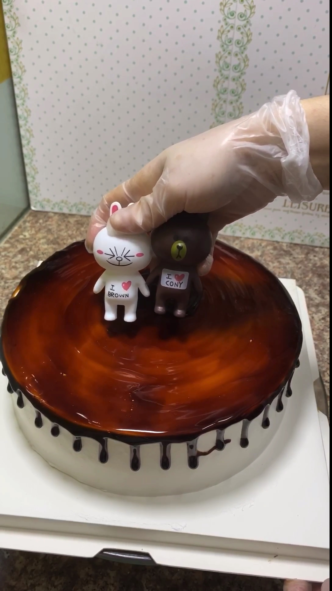 #卡通蛋糕#布朗熊可妮兔