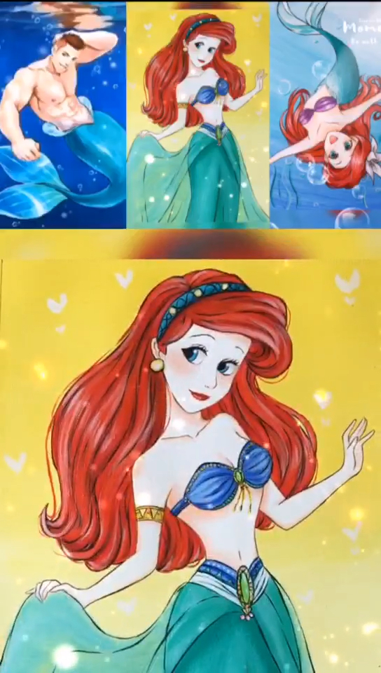 #超级种草官挑战赛#老爸和我画的美人鱼