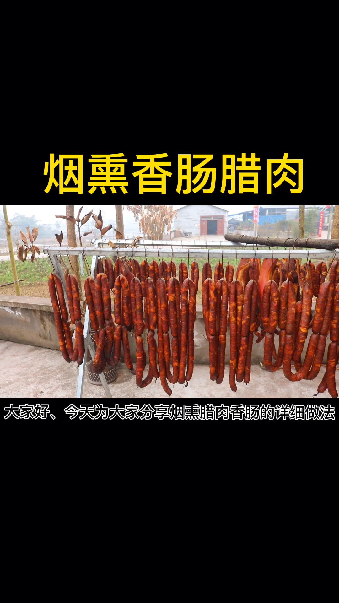 #美食教程#烟熏香肠腊肉做法