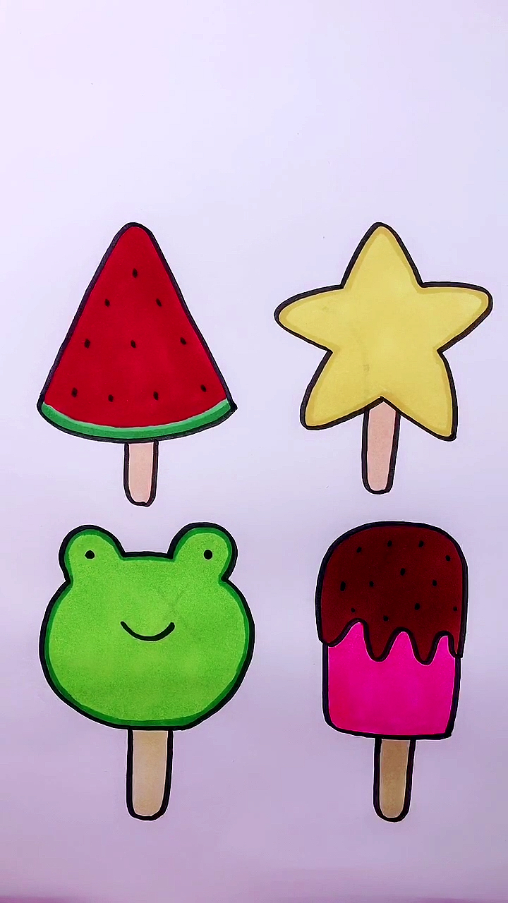 #画画原来如此简单#你还不会画冰激凌吗?