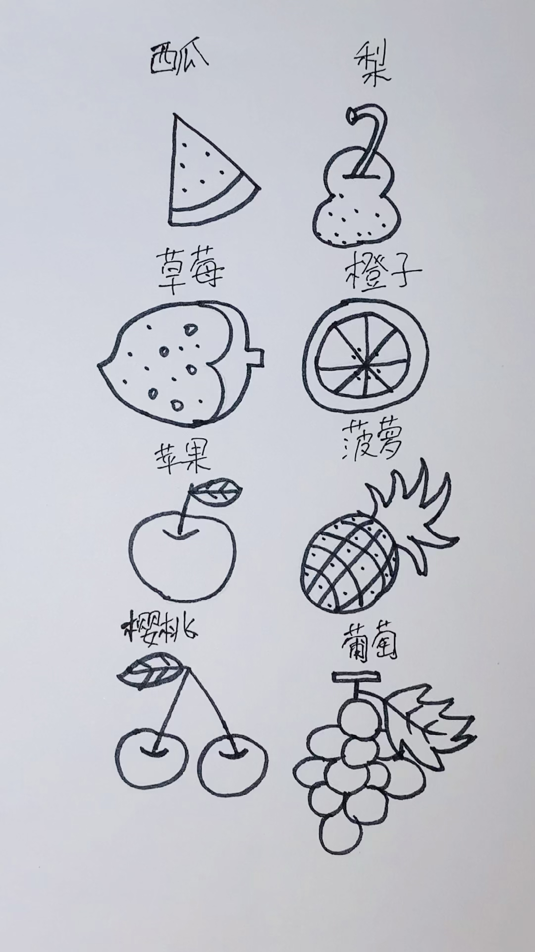 #简笔画#用数字画水果