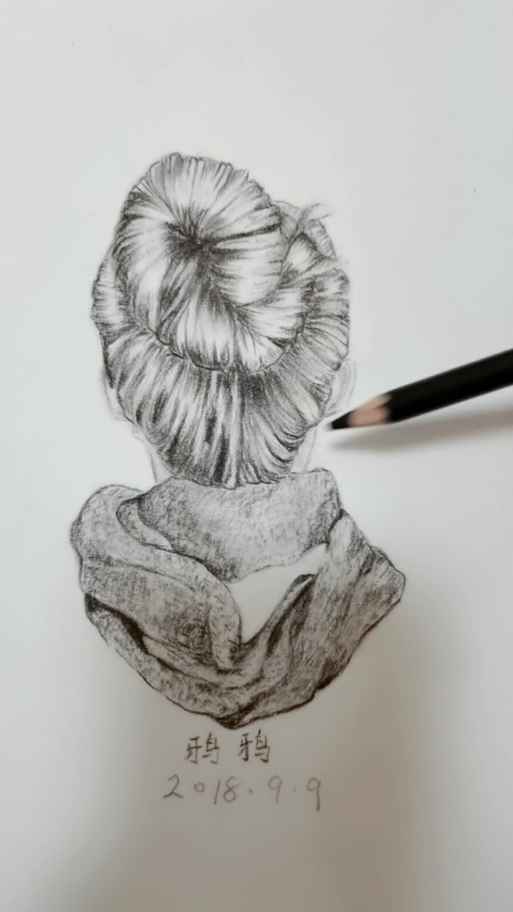 #简笔画#素描头像