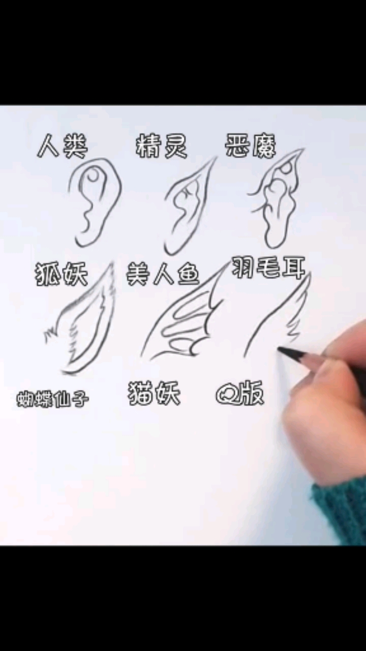 耳朵绘画小技巧#画画教程#绘画教程