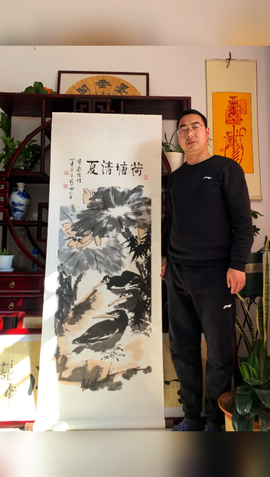 故宫博物院书画鉴定专家金运昌老师书法齐白石传人李苦禅门下故宫画家梁晓飞画作