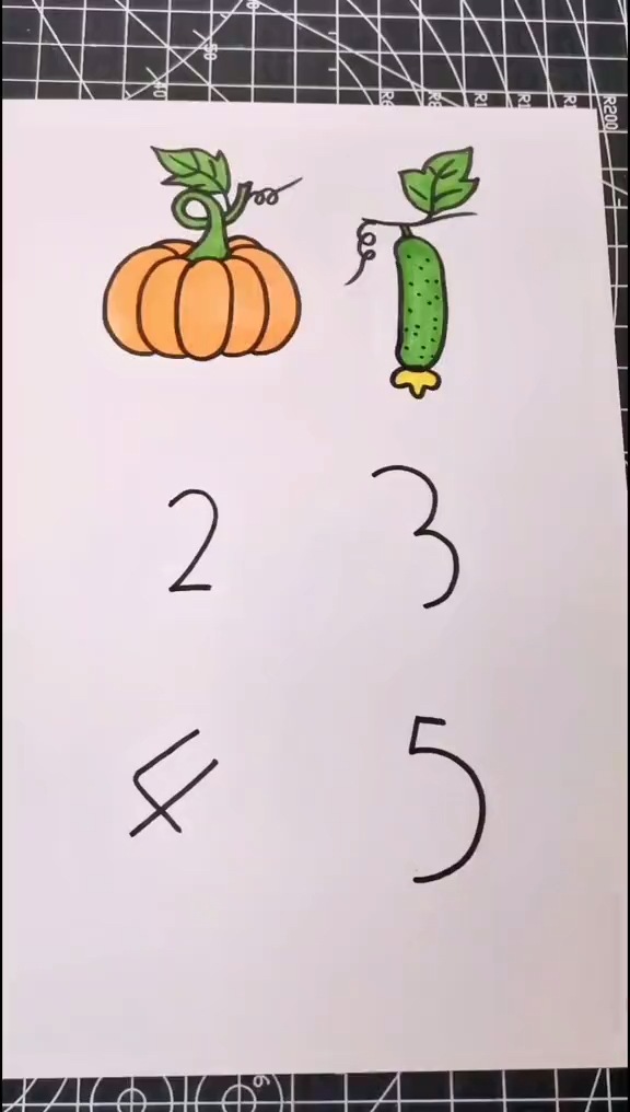 #简笔画#数字画好吃的蔬菜