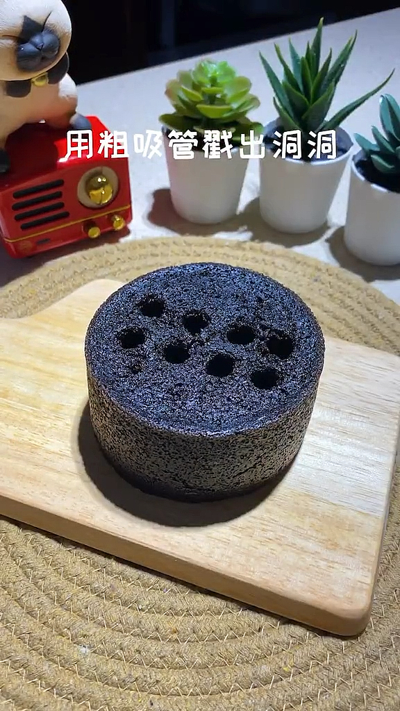 #开学季#煤球蛋糕,黑黑的