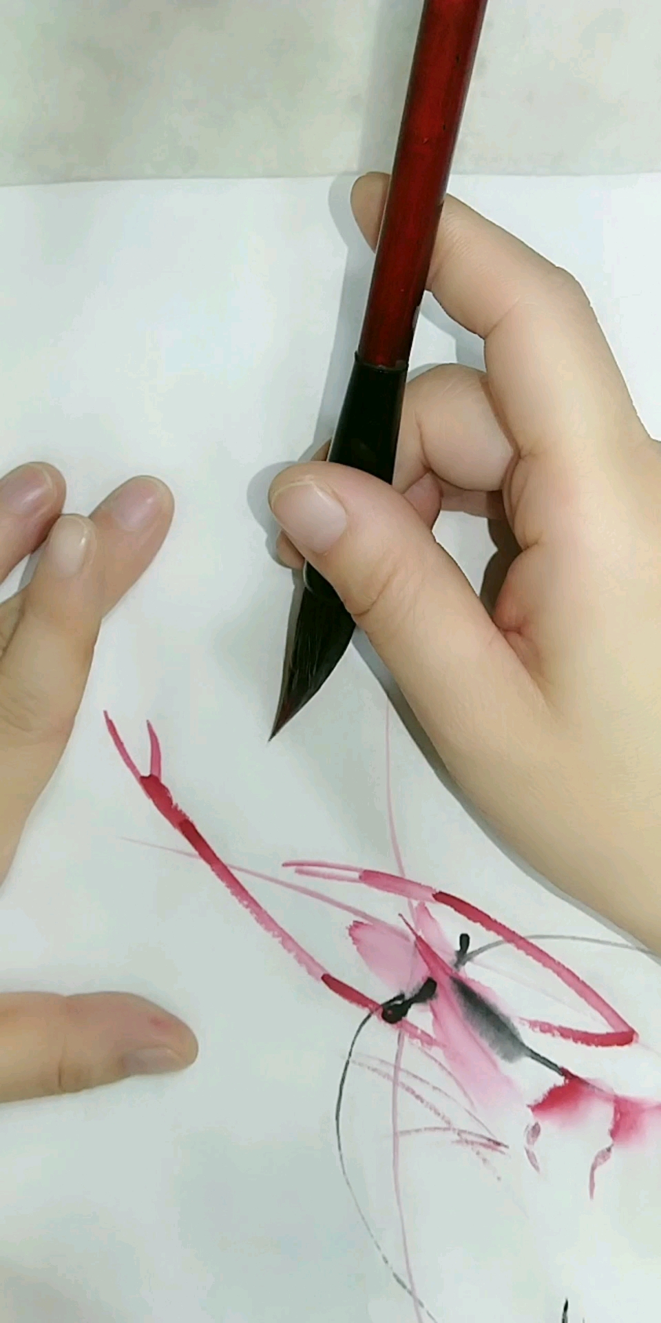#中国画#画虾很简单,跟我学您也可以成为齐白石
