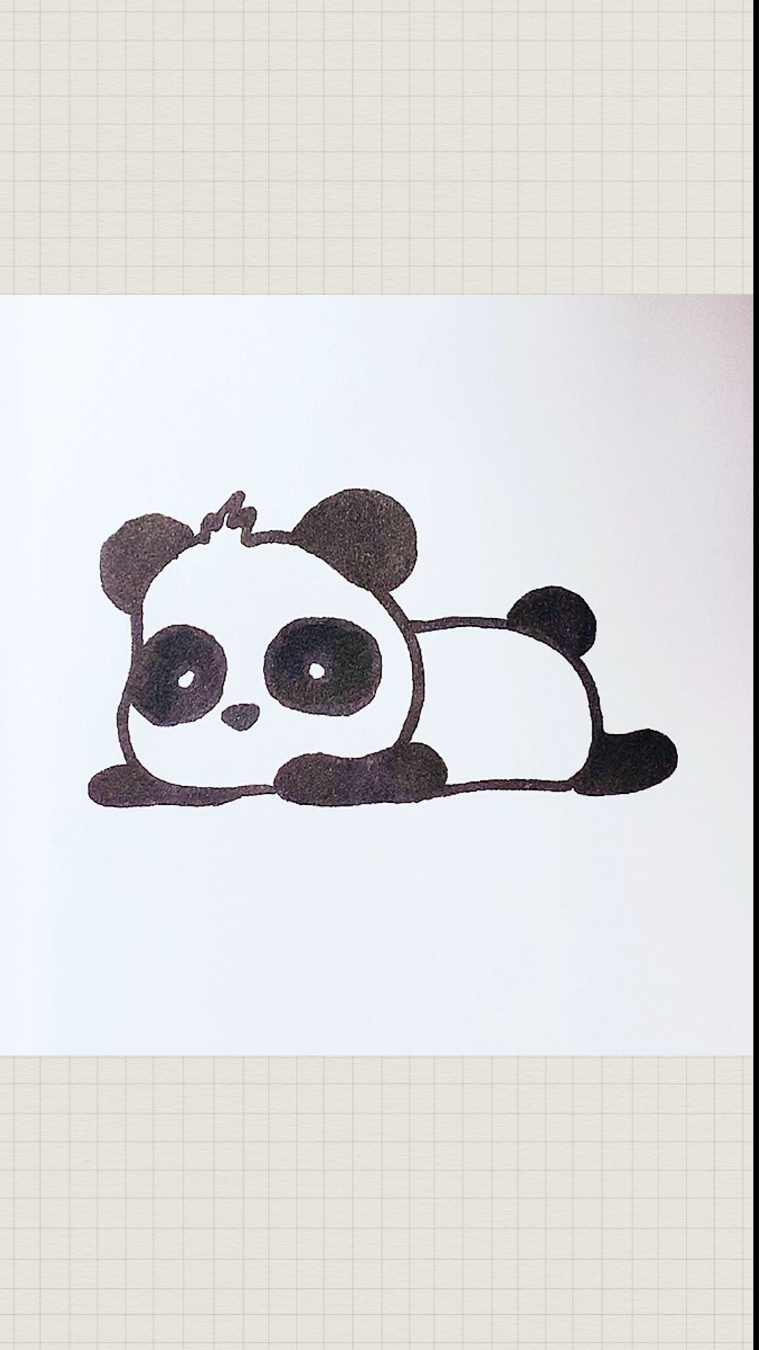 #简笔画#可爱熊猫简笔画～
