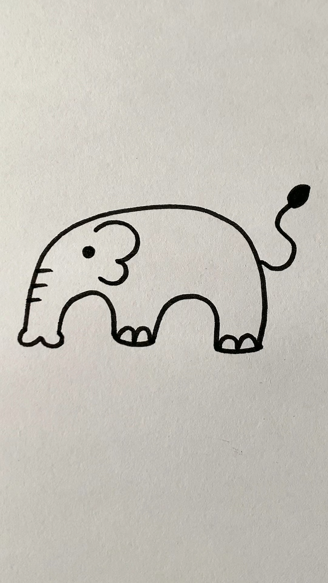 #简笔画#简笔画大象