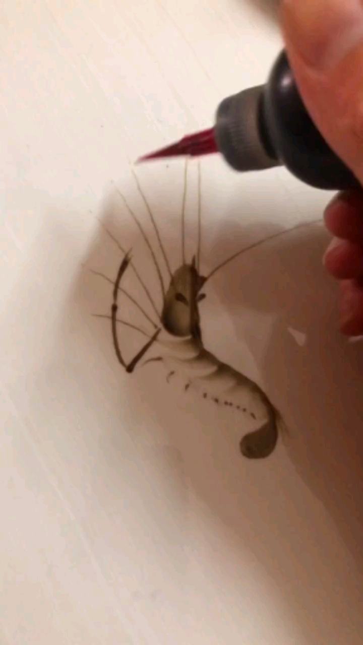 #果酱画#小河虾