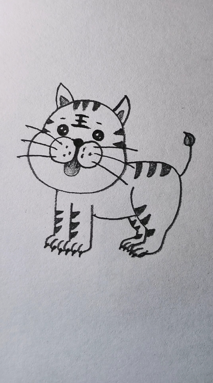 #简笔画#小老虎简笔画。