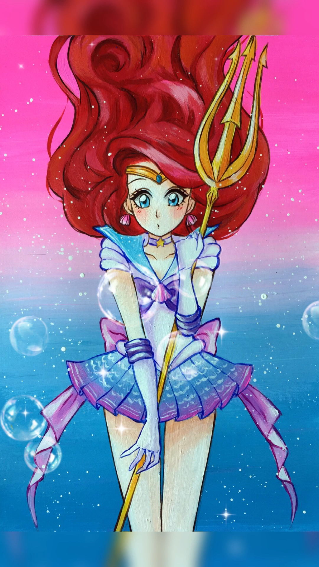 #画画#美人鱼真的存在吗？把她画出来看看～