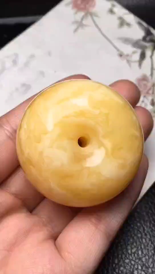 #俄罗斯珠宝#34克白花面包圈虎皮花纹越戴越漂亮