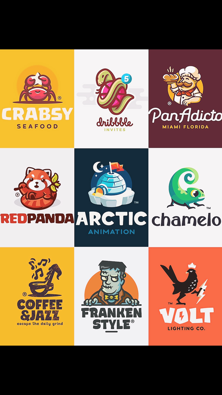 #卡通logo设计#速速点赞收藏起来,这组卡通头像logo商标设计,标志设计合作可以关注一